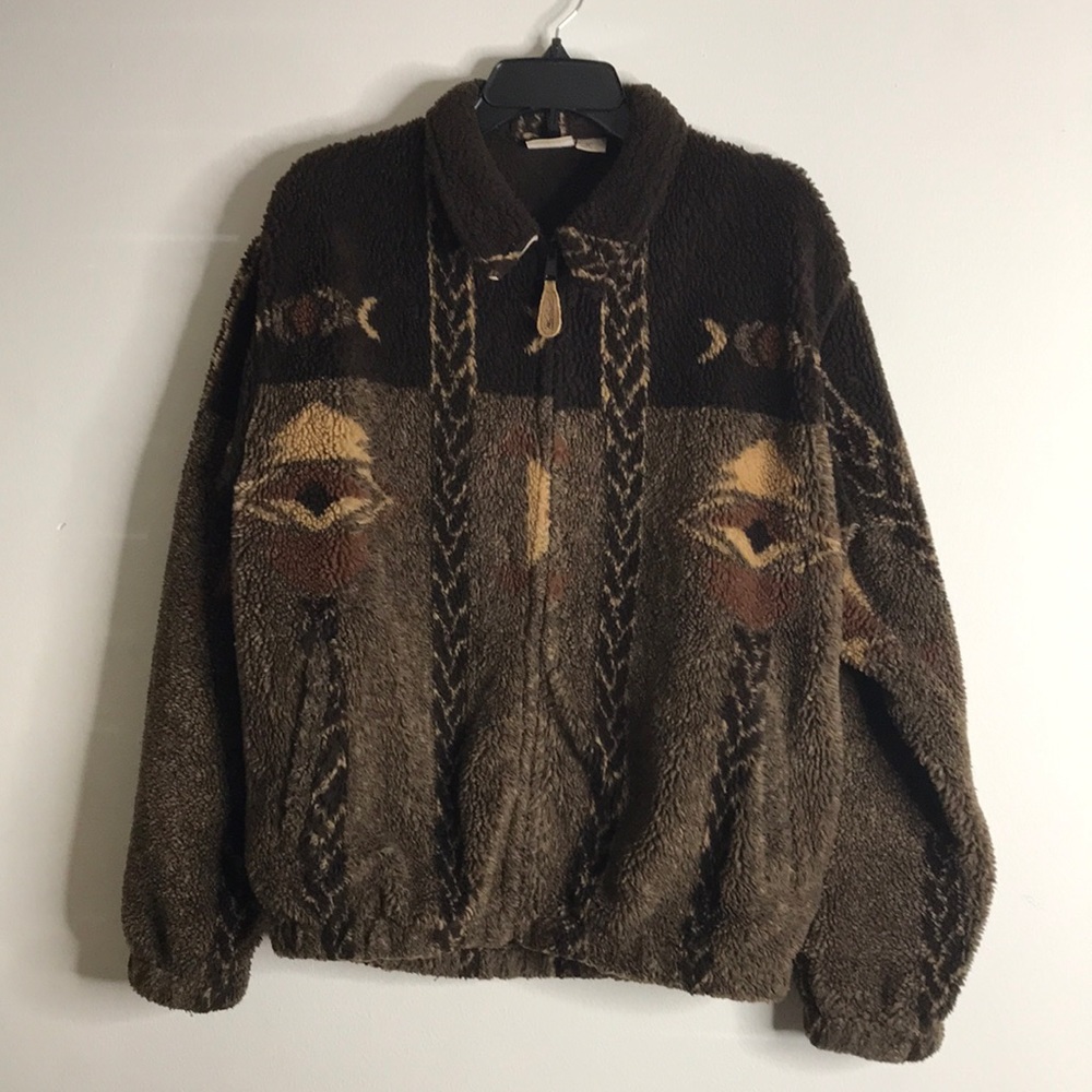 Vintage Woolrich Aztec fleece coat jacket size medium